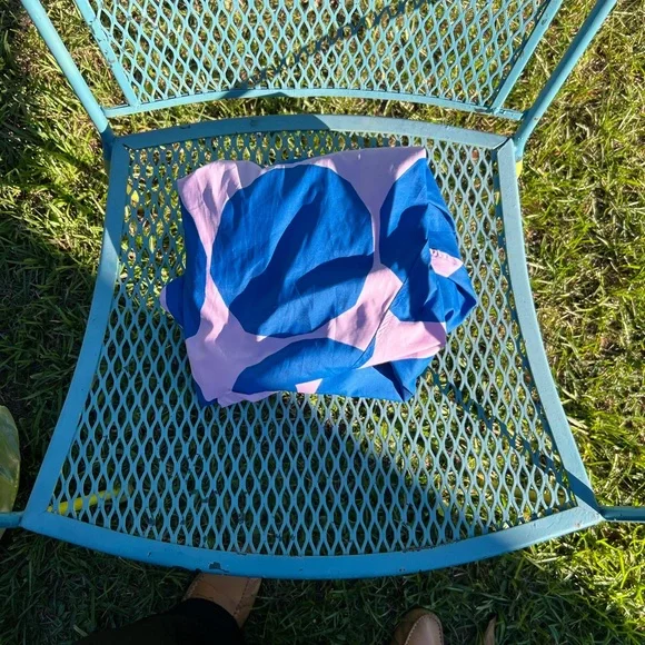 EUC Marimekko x Uniqlo UV protection jacket sz XL  pink and blue circles - Picture 4 of 4